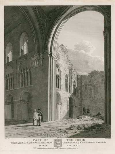 Pozůstatky jižní příčné lodi kostela sv. Bartoloměje Velikého od English School