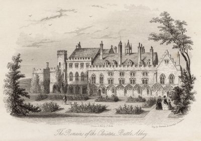 Zbytky ambitů v Battle Abbey od English School