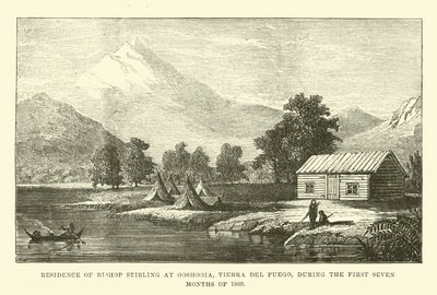 Rezidence biskupa Sterlinga v Ushuaia, Tierra del Fuego, během prvních sedmi měsíců roku 1869 od English School
