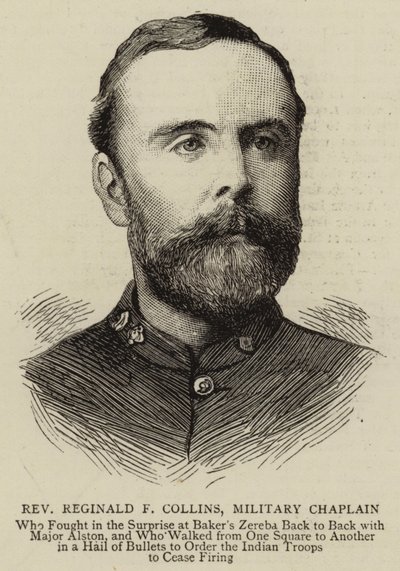 Reverend Reginald F Collins, vojenský kaplan (rytina) od English School