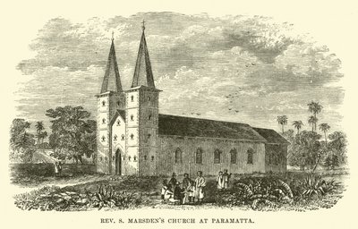 Kostel Reverenda S Marsdens st Parramatta od English School