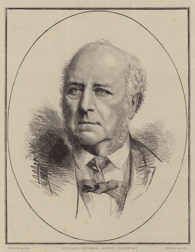 Richard Bethell, Baron Westbury (rytina) od English School