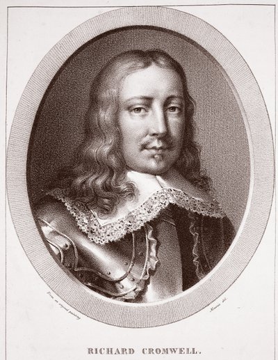 Richard Cromwell, připisovaný Maurinovi, vyrytý de Langlumem od English School