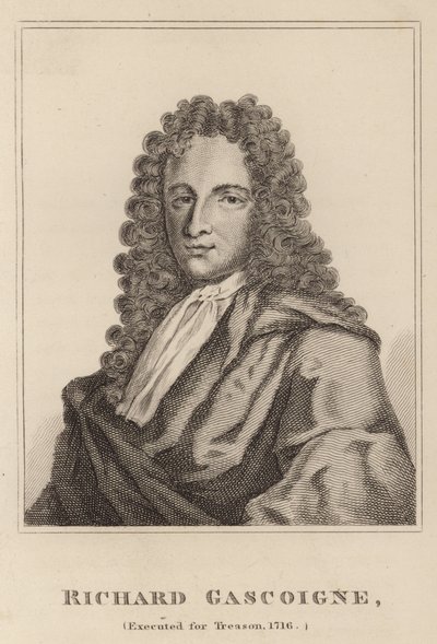 Richard Gascoigne, popraven za zradu, 1716 od English School