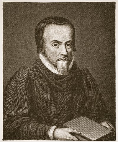 Richard Hooker, ilustrace z anglikánské církve: Spence-Jones, vyd. cca 1910 (sépiová fotografie). od English School