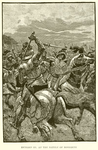 Richard III v bitvě u Bosworthu od English School