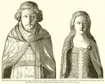 Richard II a jeho první královna Anna Česká od English School