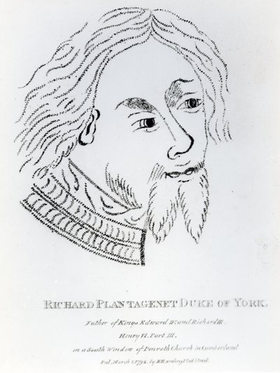 Richard of York, 3. vévoda z Yorku, publikoval v roce 1792 (rytina) od English School