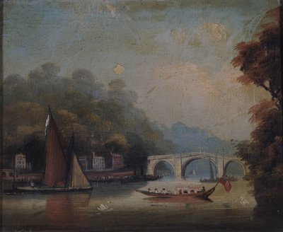 Richmond Bridge při pohledu na Twickenham, Middlesex od English School