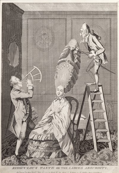 Ridiculous Taste aneb The Ladies Absurdity, pub. od A. Darly, Londýn, 1771 od English School