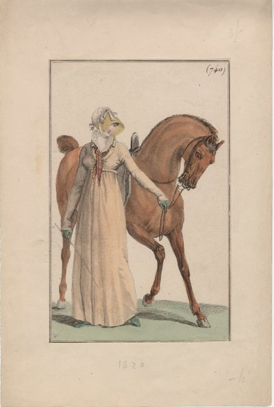 Jezdecké šaty, kolem roku 1806 od English School