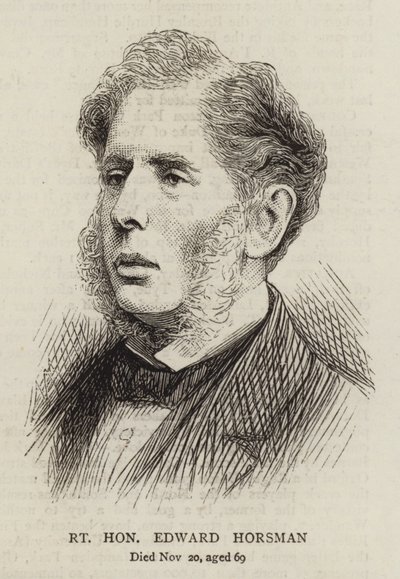 Ctihodný Edward Horsman (rytina) od English School