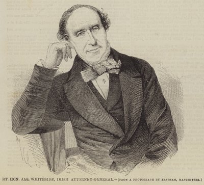 Ctihodný Jas Whiteside, irský generální prokurátor (rytina) od English School
