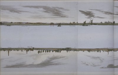 Panorama řeky Temže, kolem roku 1829 (akvatinta) od English School