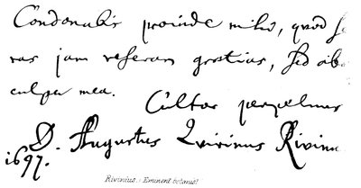 Rivinius, (významný botanik) od English School
