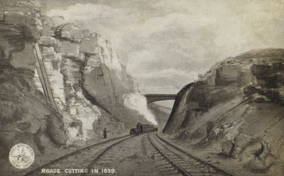 Roade Cutting v roce 1839 od English School