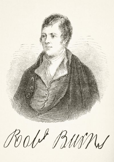 Robert Burns, z „Národní a domácí historie Anglie“ od Williama Hickmana Smith Aubrey (1858-1916), vydaný v Londýně, kolem roku 1890 od English School