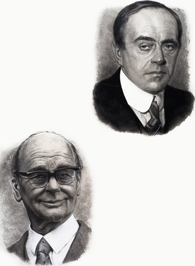 Robert Falcon Scott a Peter Scott od English School