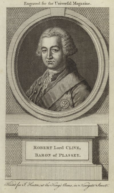 Robert Lord Clive, baron z Plassey od English School