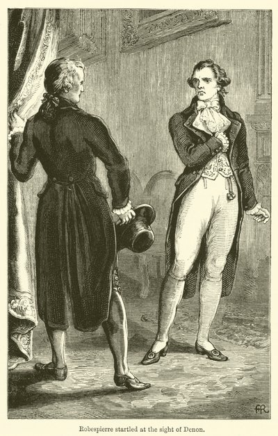 Robespierre se lekl při pohledu na Denona (rytina) od English School