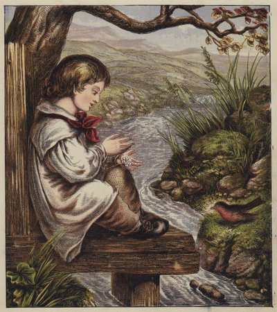 Robinova vánoční píseň (barevná litografie) od English School