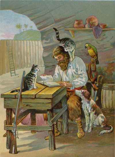 Robinson Crusoe doma na zámku od English School