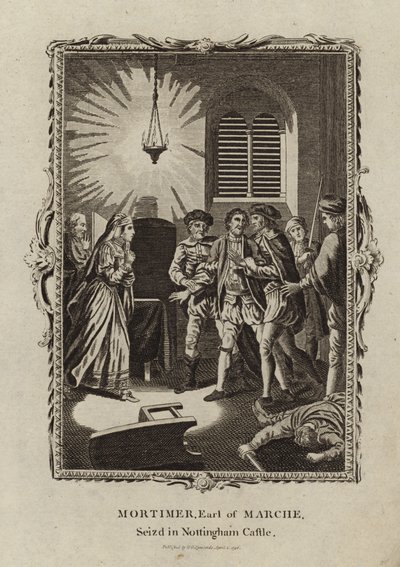 Roger Mortimer zatčen na zámku Nottingham od English School