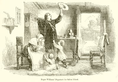 Roger Williams odjezd na ostrov Salem od English School