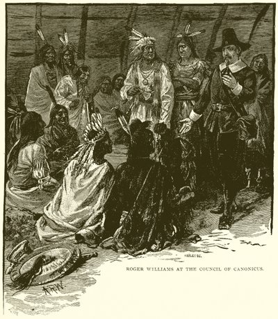 Roger Williams na koncilu Canonicus od English School
