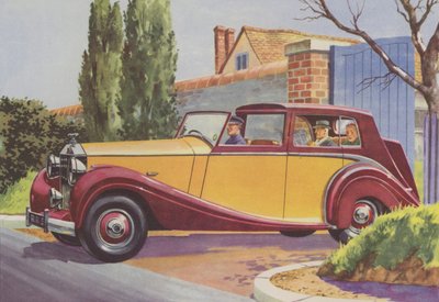 Rolls-Royce (barevná litografie) od English School