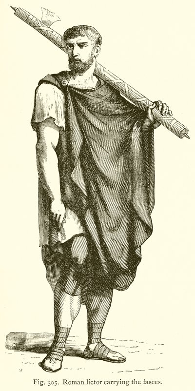 Roman Lictor nesoucí Fasces od English School