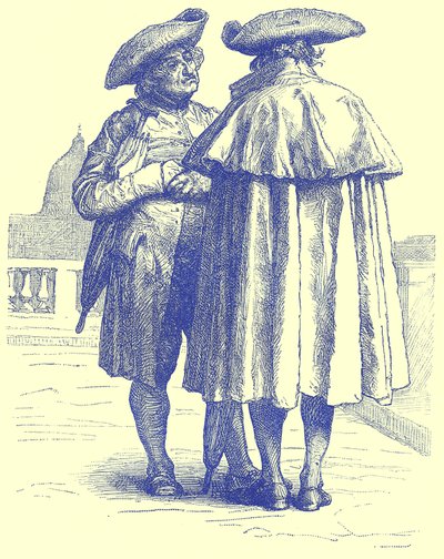 Římští kněží, ilustrace z Illustrated Travels, editoval H. W. Bates, publikováno kolem roku 1880 (digitálně vylepšený obrázek) od English School