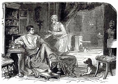 Římská studie, ilustrace z Cassells Illustrated Universal History od Edwarda Olliera, publikovaná v roce 1890 (digitálně vylepšený obrázek) od English School