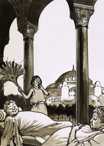 Římané odpočívající v Konstantinopoli od English School