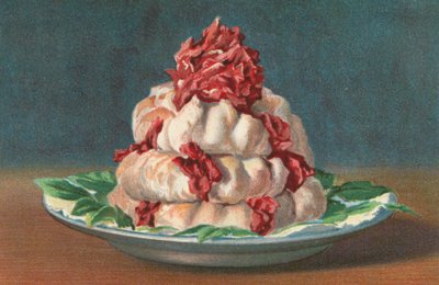 Rose Meringue (barevná litografie) od English School