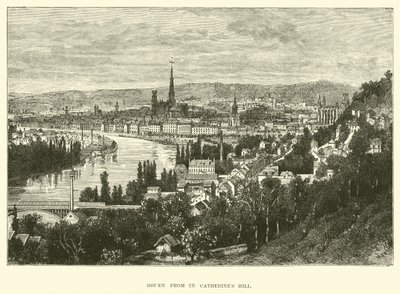 Rouen z kopce St Catherines od English School