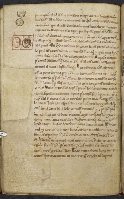 Royal 13. A.XI, f.55vOkrajové kresby Slunce a Měsíce.De temporum ratione.Bede CtihodnýMscellany prací o počítači a astronomii.11.století-12.stol. od English School