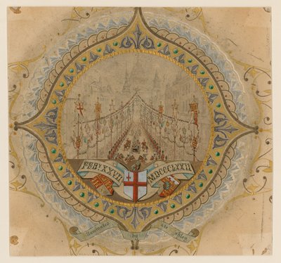 Návštěva královského průvodu Jejího Veličenstva v katedrále svatého Pavla, Londýn, 27. února 1872 od English School