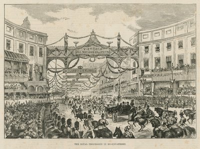 Královský průvod v Regent Street od English School