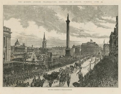Královský průvod na Trafalgarském náměstí od English School