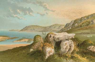 Rozel Bay a Druidical Remains--Jersey od English School