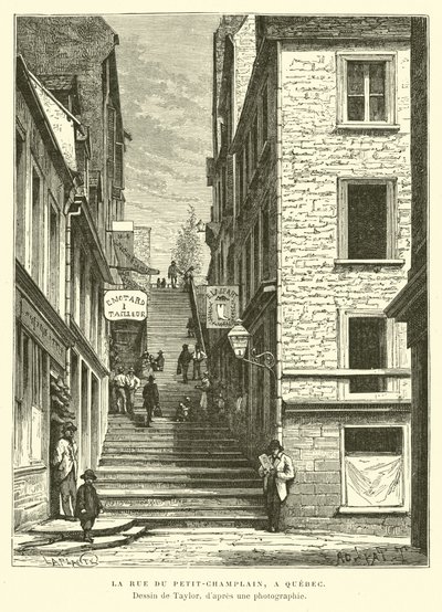 Rue du Petit-Champlain, Quebec City, Kanada od English School