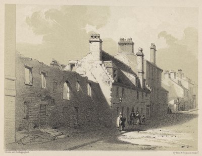 Ruined House, Rottenrow (rytina) od English School