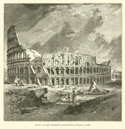 Ruiny Kolosea, Amphitheatrum Flavium, Řím od English School