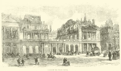 Ruiny Palais Royal, květen 1871 od English School