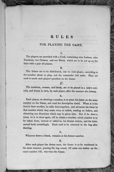 Pravidla pro hraní hry Star-Spangled Banner nebo emigranti do Spojených států, c.1840 od English School