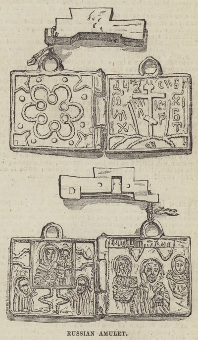 Ruský amulet (rytina) od English School