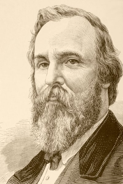 Rutherford Birchard Hayes (litho) od English School