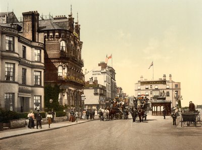 Ryde Hotels, Isle of Wight (ručně kolorovaná fotografie) od English School