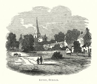 Ryton, Durham (rytina) od English School